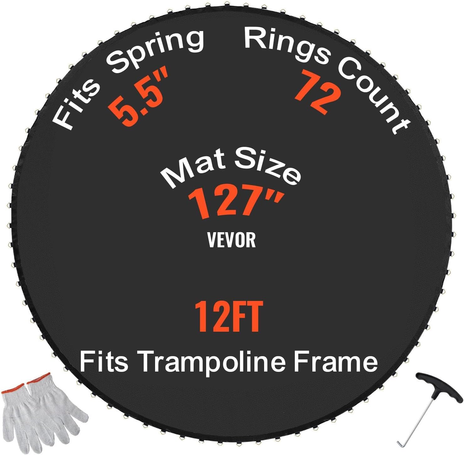 VEVOR Replacement Trampoline Mat for 12 to 15 ft Frames