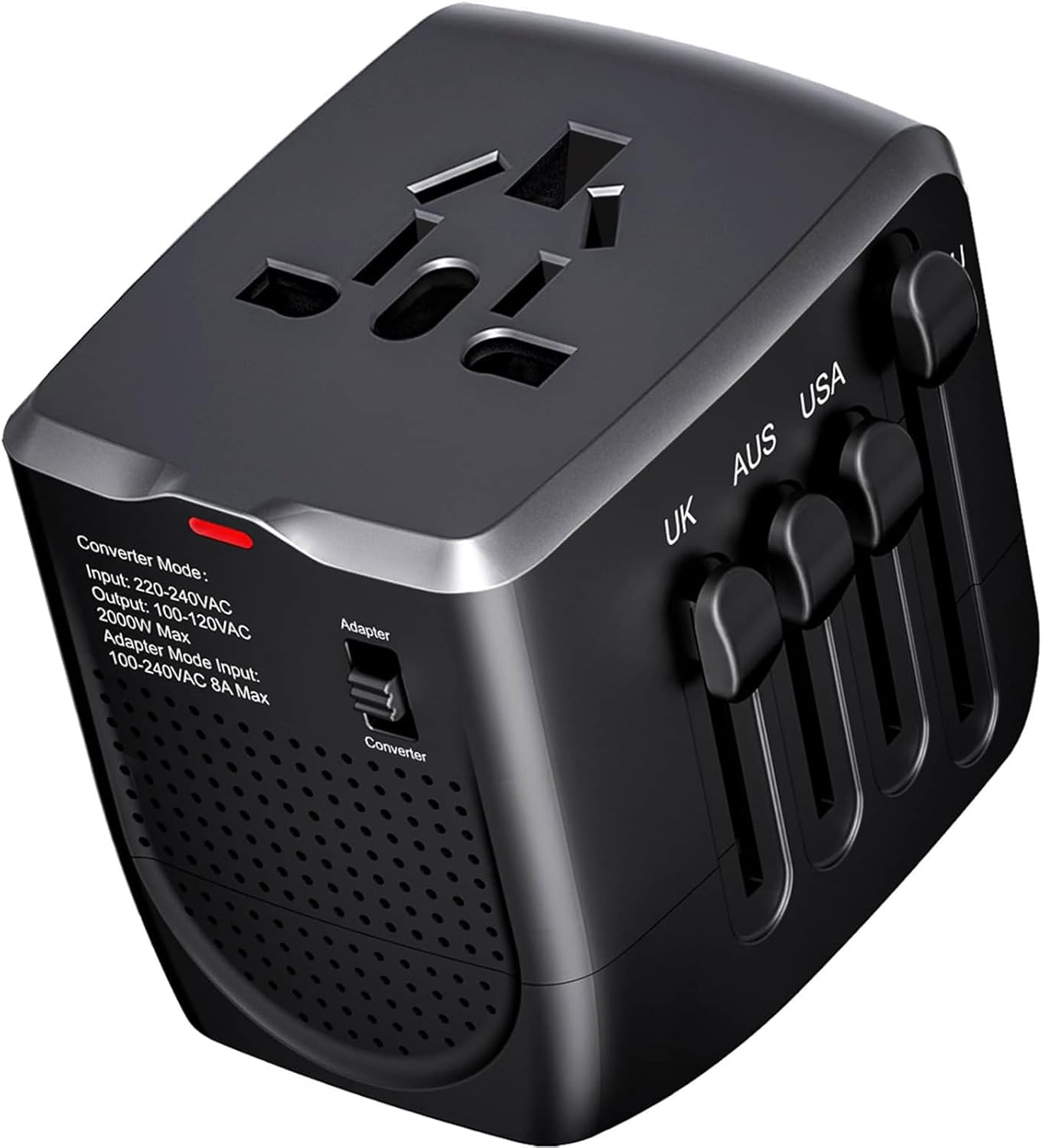 International Travel Adapter Voltage Converter for Global Use