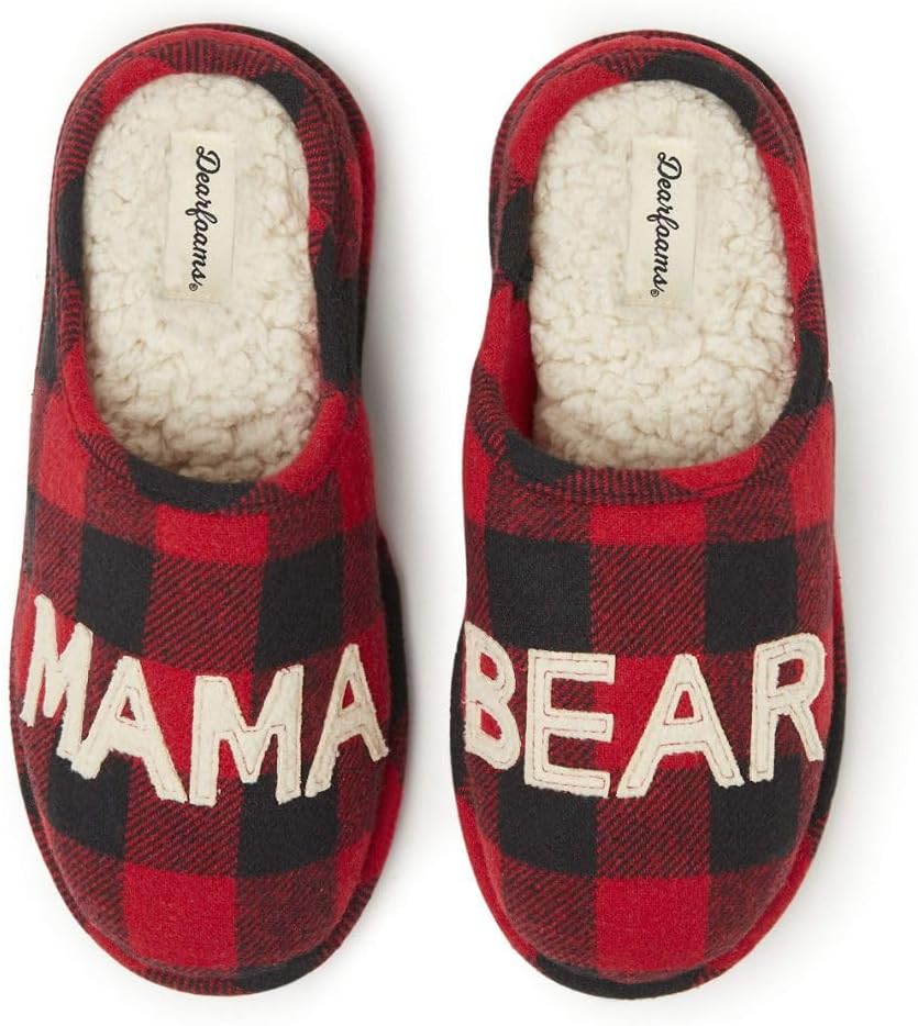 Dearfoams Women's Mama Bear Clogs for Cozy Family Comfort