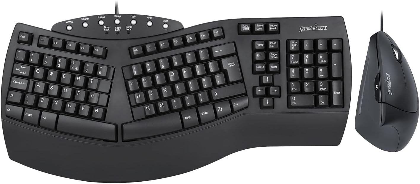 Comfort Combo: Perixx Ergonomic Keyboard & Mouse