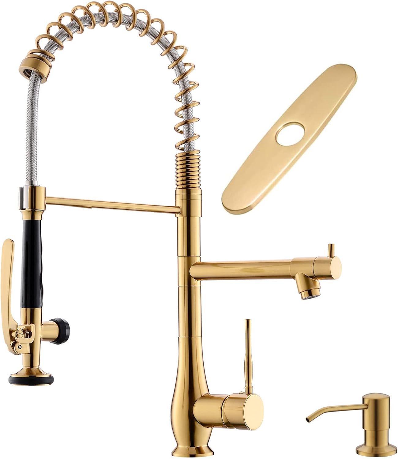 GIMILI Commercial Kitchen Faucet with Pull Down Sprayer Design