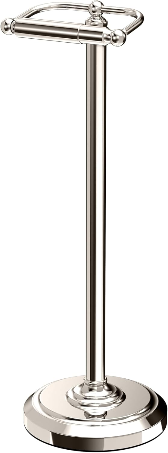 Gatco Freestanding Toilet Paper Holder - Polished Nickel Elegance