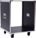 12U AV Rack Case with Wheels - Portable Metal Studio Cabinet