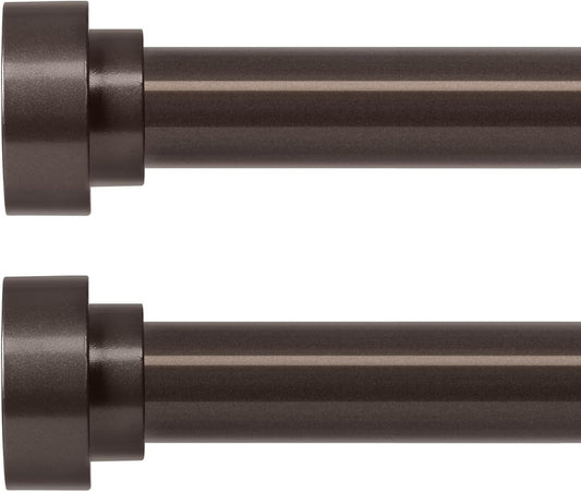 HEI! DEAR 2 Pack Bronze Curtain Rods for Windows 72-144 in