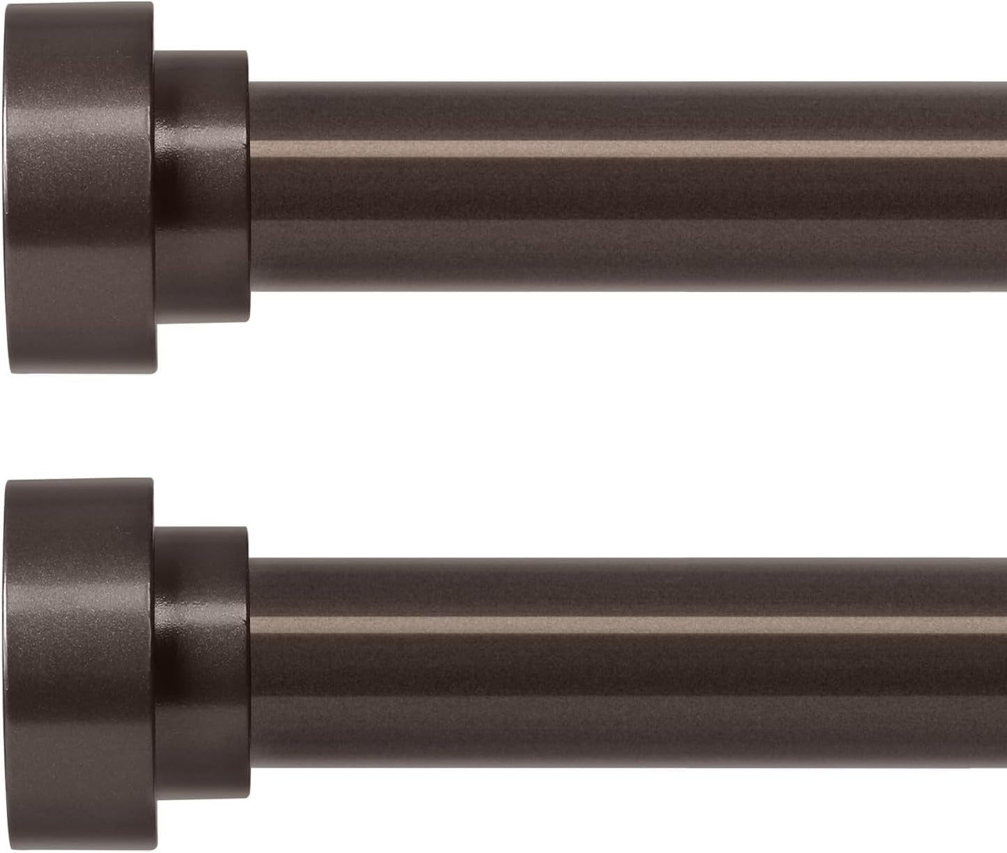 HEI! DEAR 2Pack Bronze Curtain Rods for Windows 48 to 84 Inch