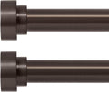 HEI! DEAR 2 Pack Bronze Curtain Rods 18 to 60 in - Heavy Duty Drapery