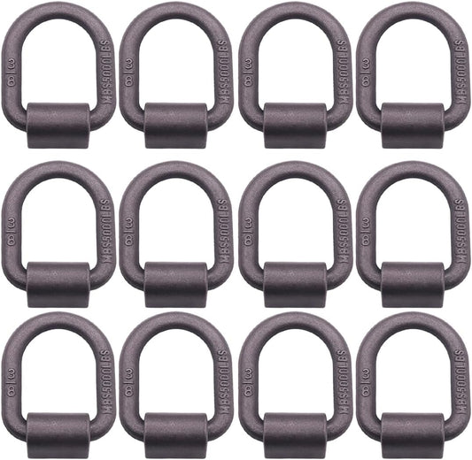 BoxerTool 3/8 Heavy Duty Weld On D Ring for Secure Tie Downs