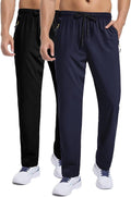 Men's Lightweight Athletic Sweatpants with Zipper Pockets - Breathable