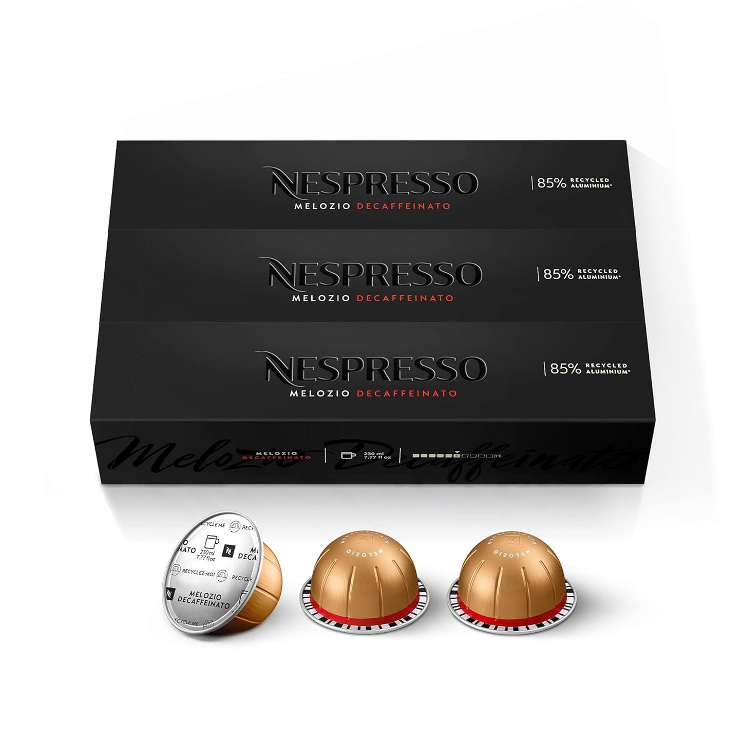Nespresso Melozio Decaf Pods, Medium Roast, 30ct - Brews 7.8 oz - Rich Decaf Espresso!