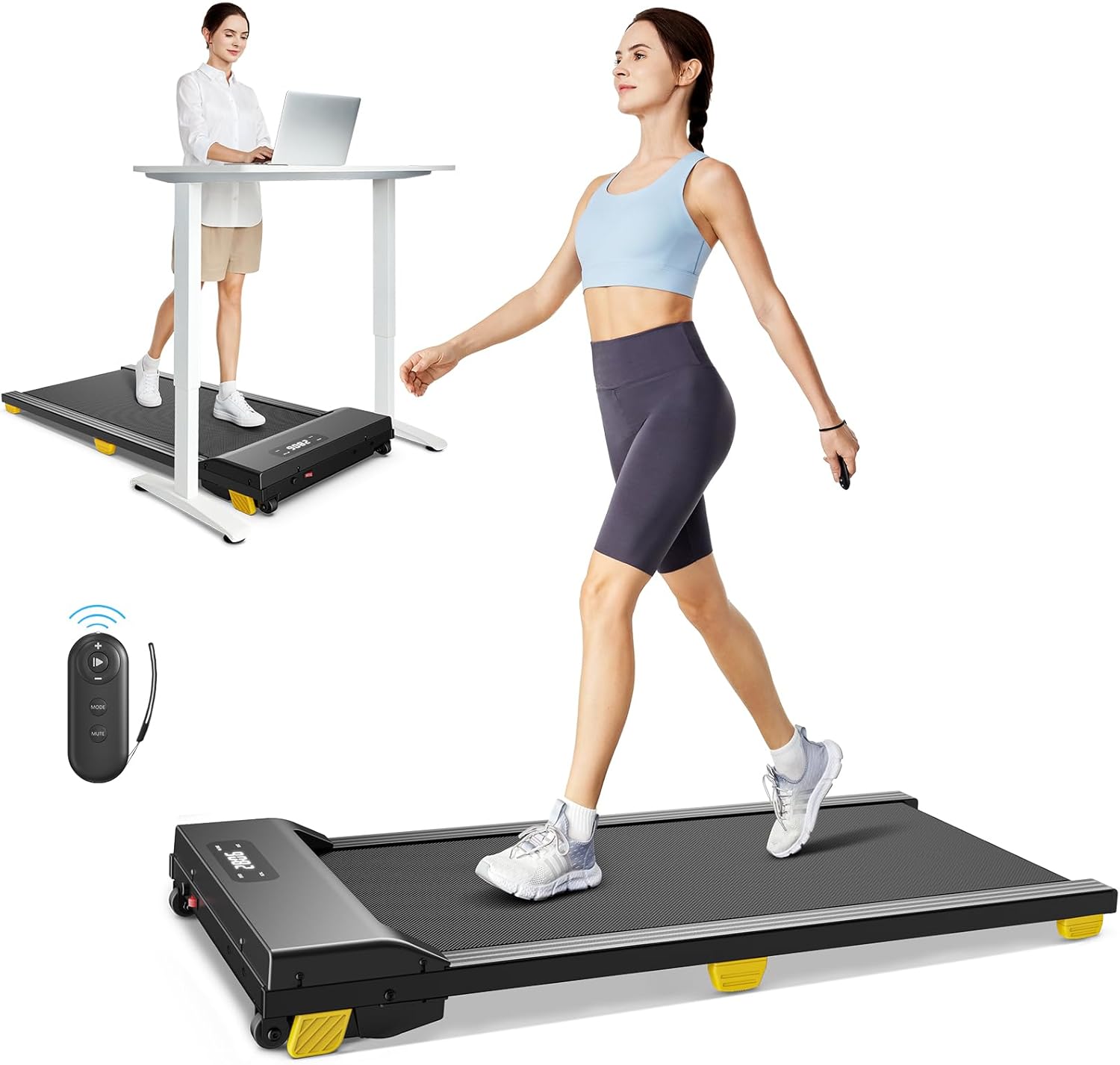Walking Pad with 9% Incline for Home and Office Use