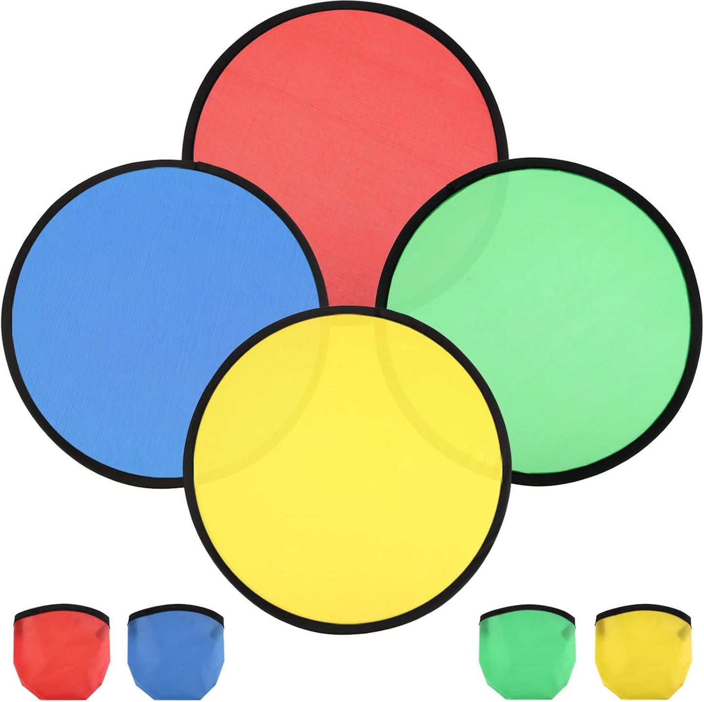24 Pack Foldable Flying Disc Set - Portable Outdoor Fun!