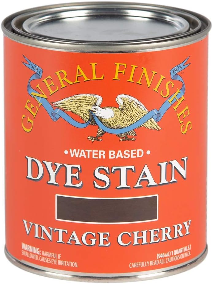 General Finishes Water Based Dye in Vintage Cherry for Wood Staining