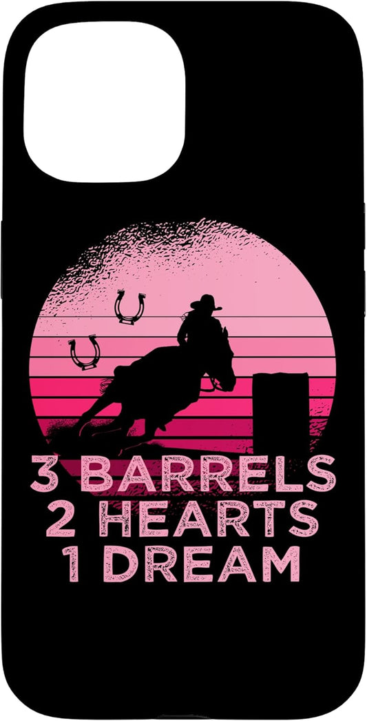 iPhone 15 Pink Rodeo Case - Funny Barrel Racing Designs