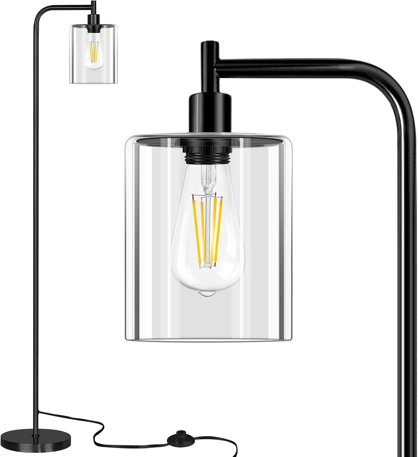 QiMH Industrial Floor Lamp: Modern Standing Lamp for Home