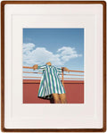 FLECHAZO 11x14 Picture Frame Wood with Mat for 5x7 and 8x10 - Natural