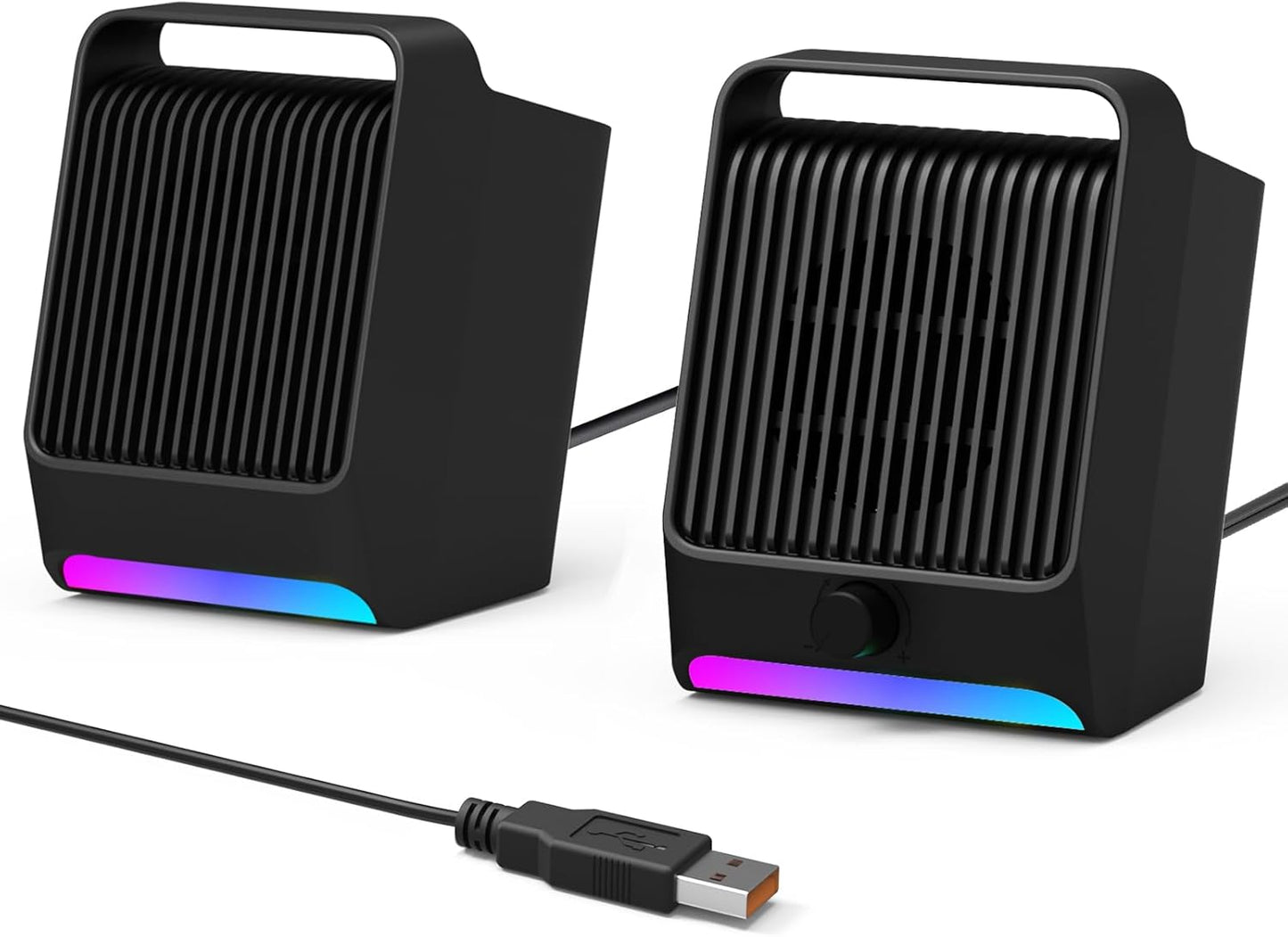 Dynamic RGB USB Speakers | Stereo Sound with Deep Bass