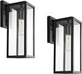 Outdoor Wall Sconce Lights Clear Glass - Durable 15in 2-Pack