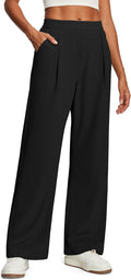 Wide Leg Pants Woman High Waisted - Waffle Knit Tummy Control