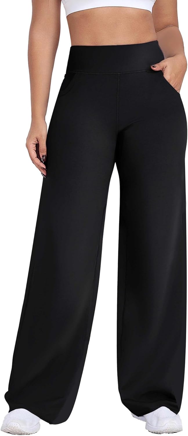 ESOFT High-Waist Wide Leg Yoga Pants - Versatile Comfort