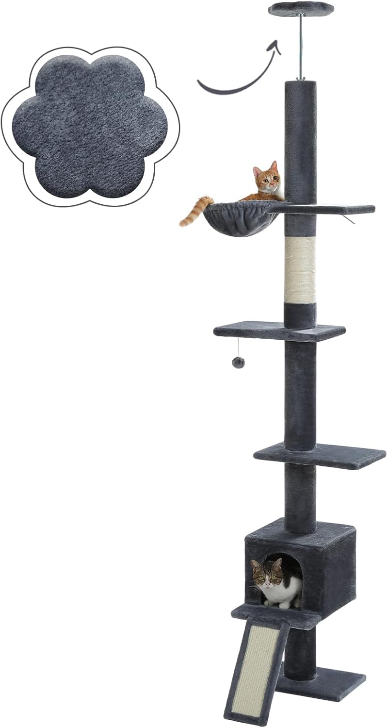 PETEPELA Floor to Ceiling Cat Tree for Large Indoor Cats