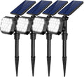 Solar Spot Lights Outdoor 22 LED 700 Lumens - Bright Waterproof 4 Pack