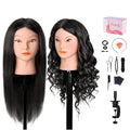 Mannequin Head with 100% Human Hair 18in - Styling Practice Tool