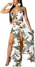 Chiffon Bohemian Floral 2-Piece Maxi Dress Set - Beach to Party