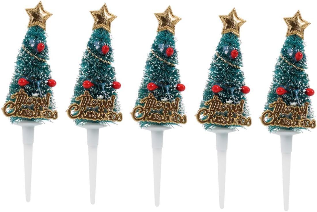 Christmas Tree Cupcake Toppers Set - Festive Cake Decoration!