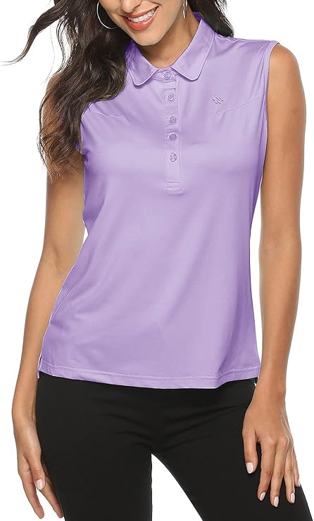 AIRIKE Golf Polo Shirts for Women - Stylish Sleeveless Summer Wear