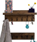 Coat Rack with Shelf Wall Mounted Organizer - Set of 2