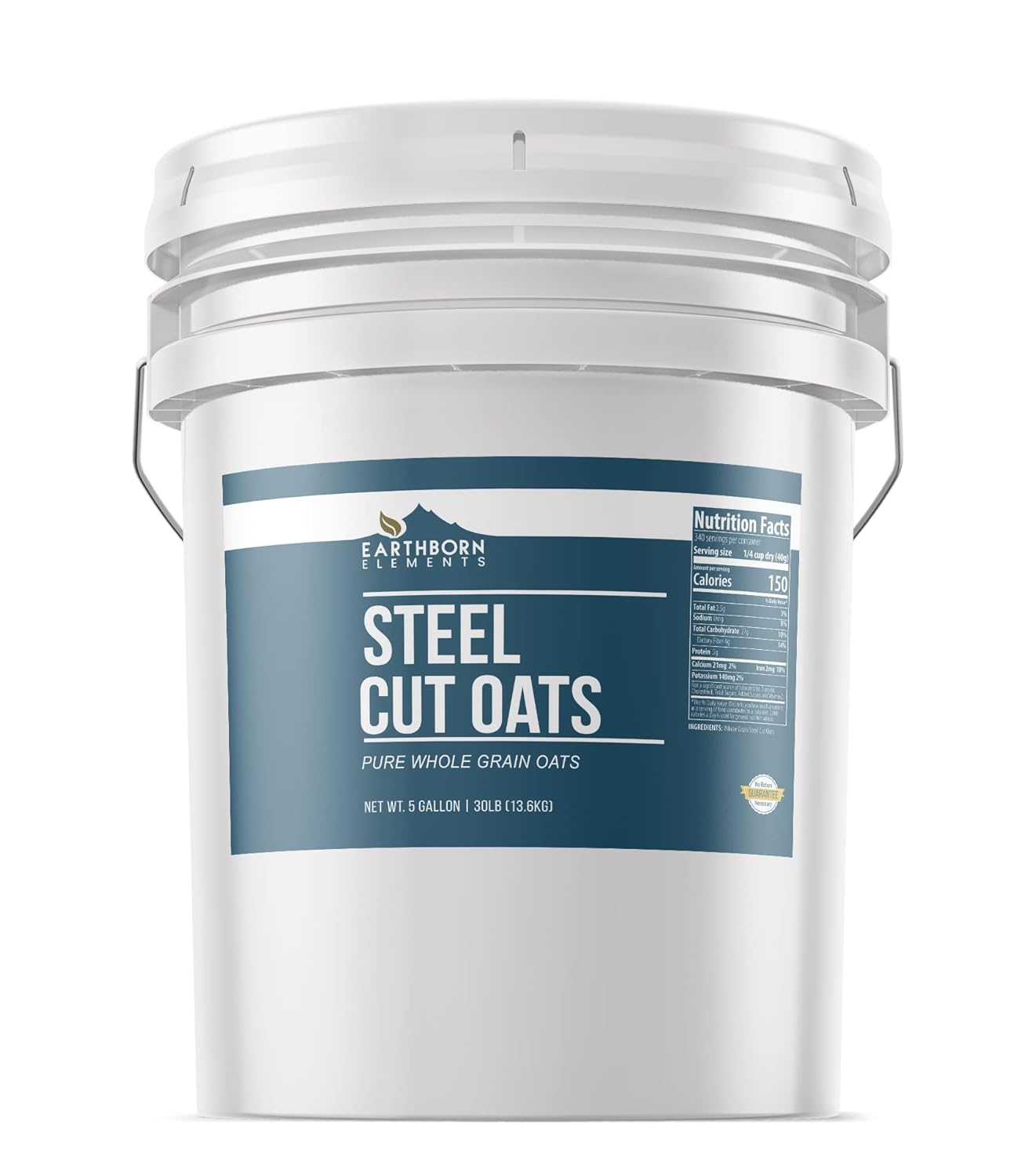 Earthborn Elements Steel Cut Oats in Resealable Bucket for Breakfast