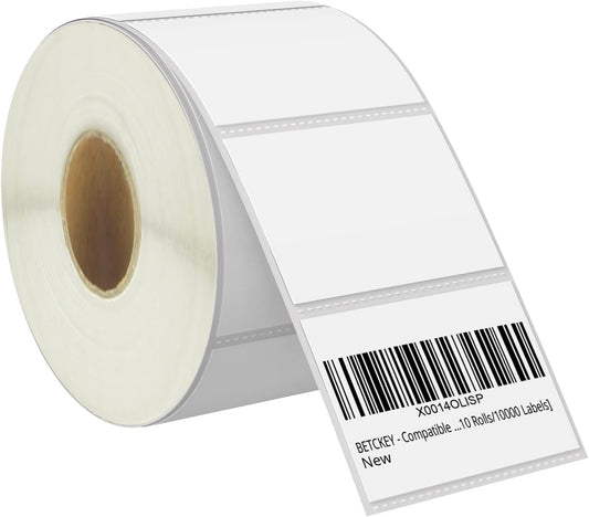 BETCKEY Premium 3 x 2 Labels - Zebra & Rollo Compatible, 750 Labels - Strong Adhesive, Easy to Use