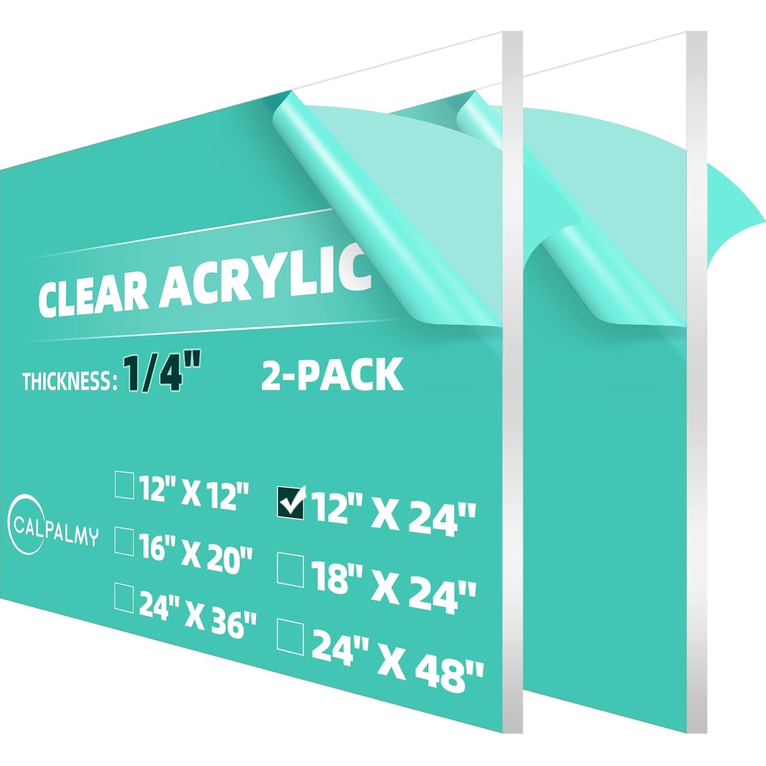 12 x 24 Inch Clear Acrylic Sheets for Craft Projects and More