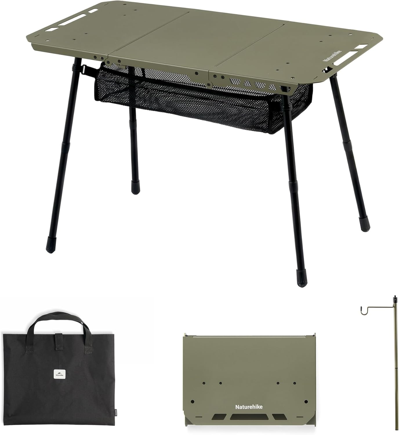 Naturehike Tactical Camping Table: Adjustable Height & Portable