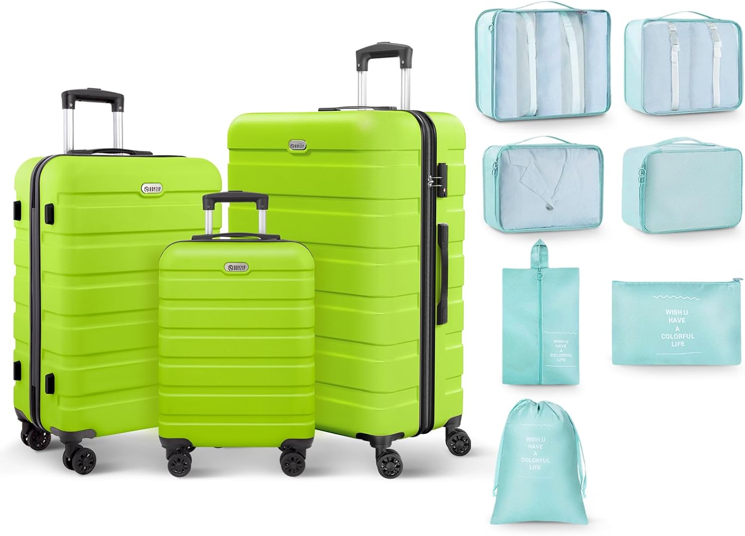 AnyZip Luggage Sets 10 Piece Hardshell Suitcase Set for Travel