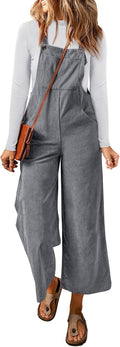Corduroy Overalls Women Wide Leg Jumpsuit - Comfortable Fall Staple