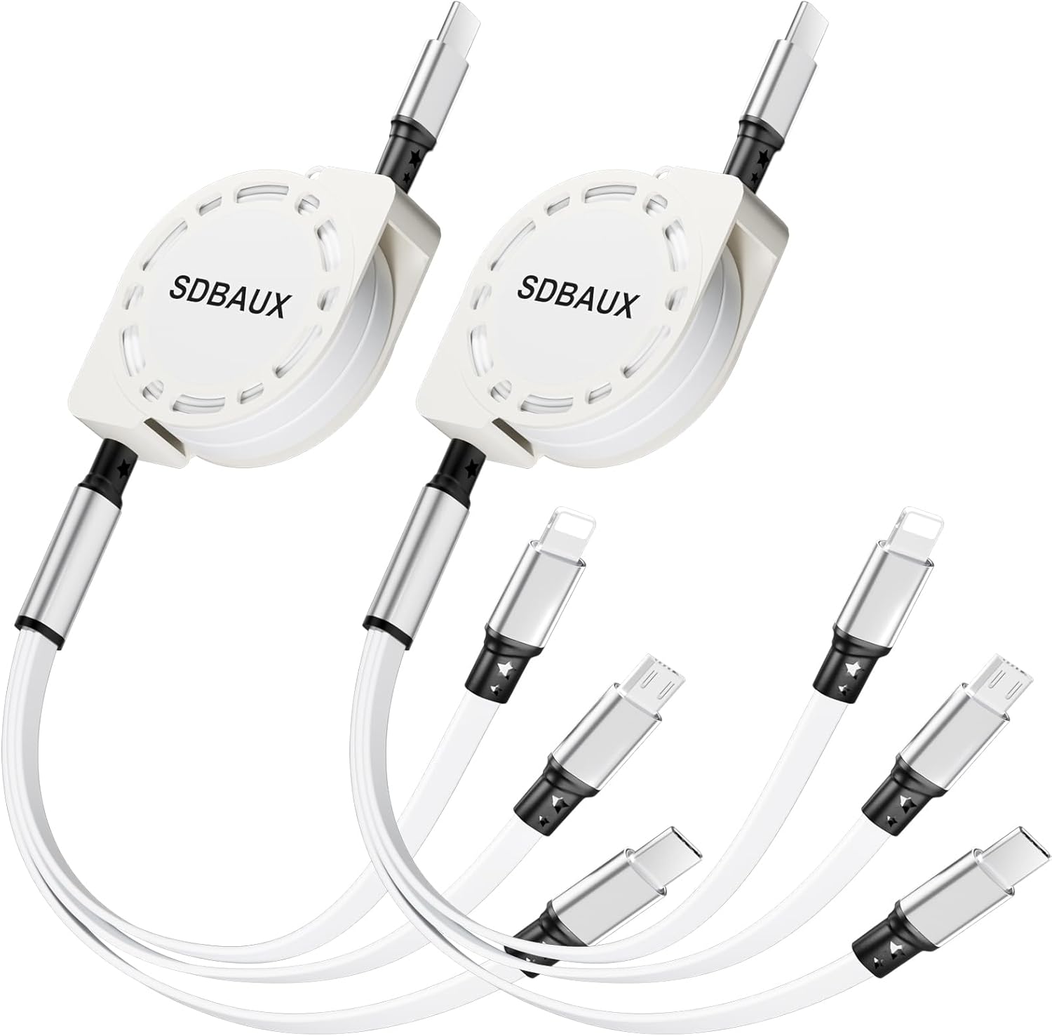 3-in-1 Fast Charge Cable for iPhone & Galaxy - SDBAUX
