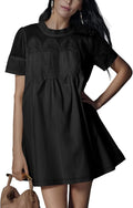 Shiyifa Women's Summer Babydoll Dress with Lace Detail for Fun
