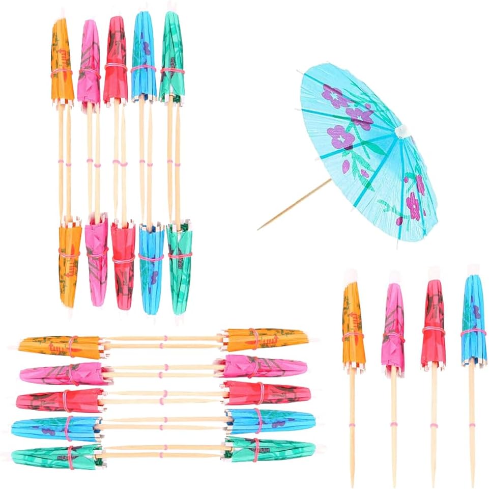 Tropical Drink Umbrellas: Colorful Cocktail Decor