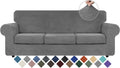 Velvet High Stretch Couch Covers for 3 Cushion Sofa - Large fit