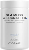 Codeage Raw Wildcrafted Irish Sea Moss Capsules - Botanical Seaweed