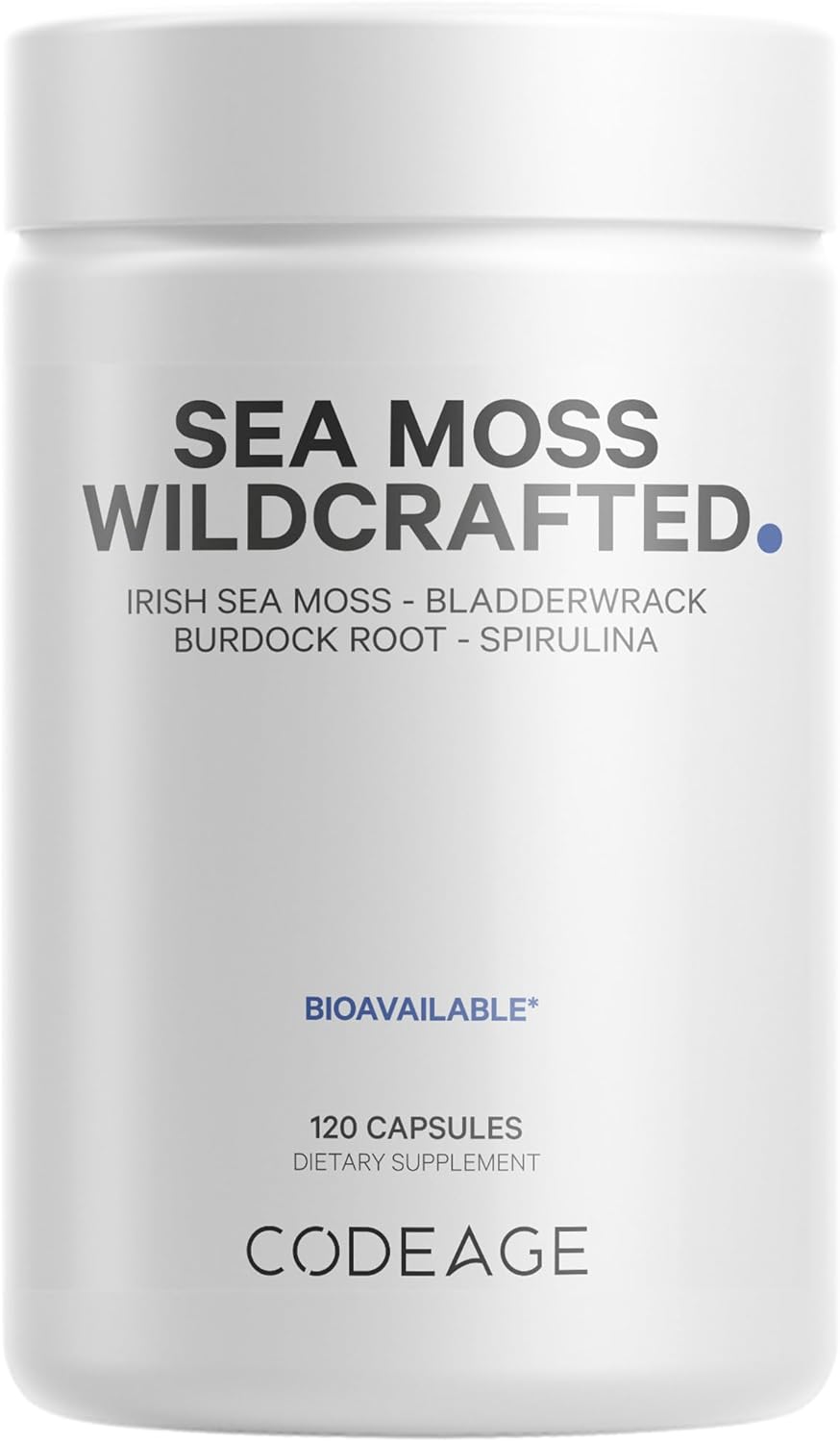 Raw Wildcrafted Irish Sea Moss Supplement with Spirulina Algae