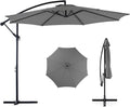 OLIXIS 10FT Offset Patio Umbrella - Cantilever Sun Shade with Tilt
