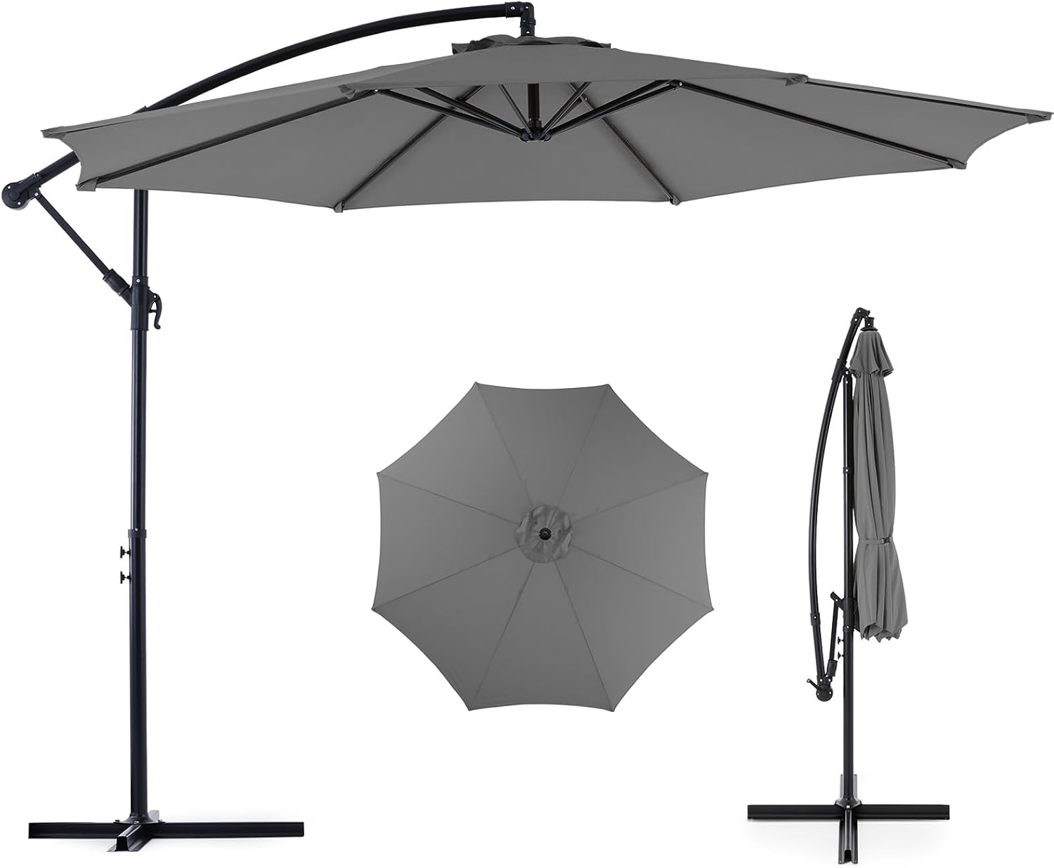 OLIXIS 10FT Offset Patio Umbrella for Ultimate Outdoor Shade