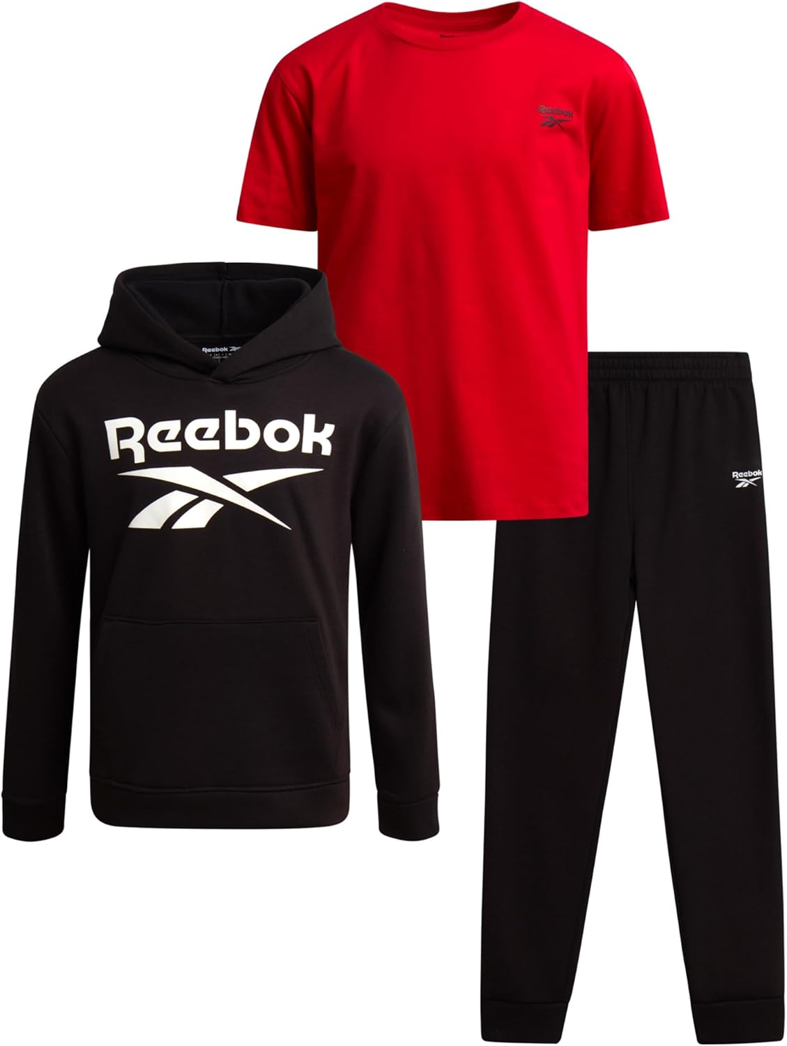 Reebok Boys Sweatsuit Set - 3 Piece Athletic Outfit for Boys