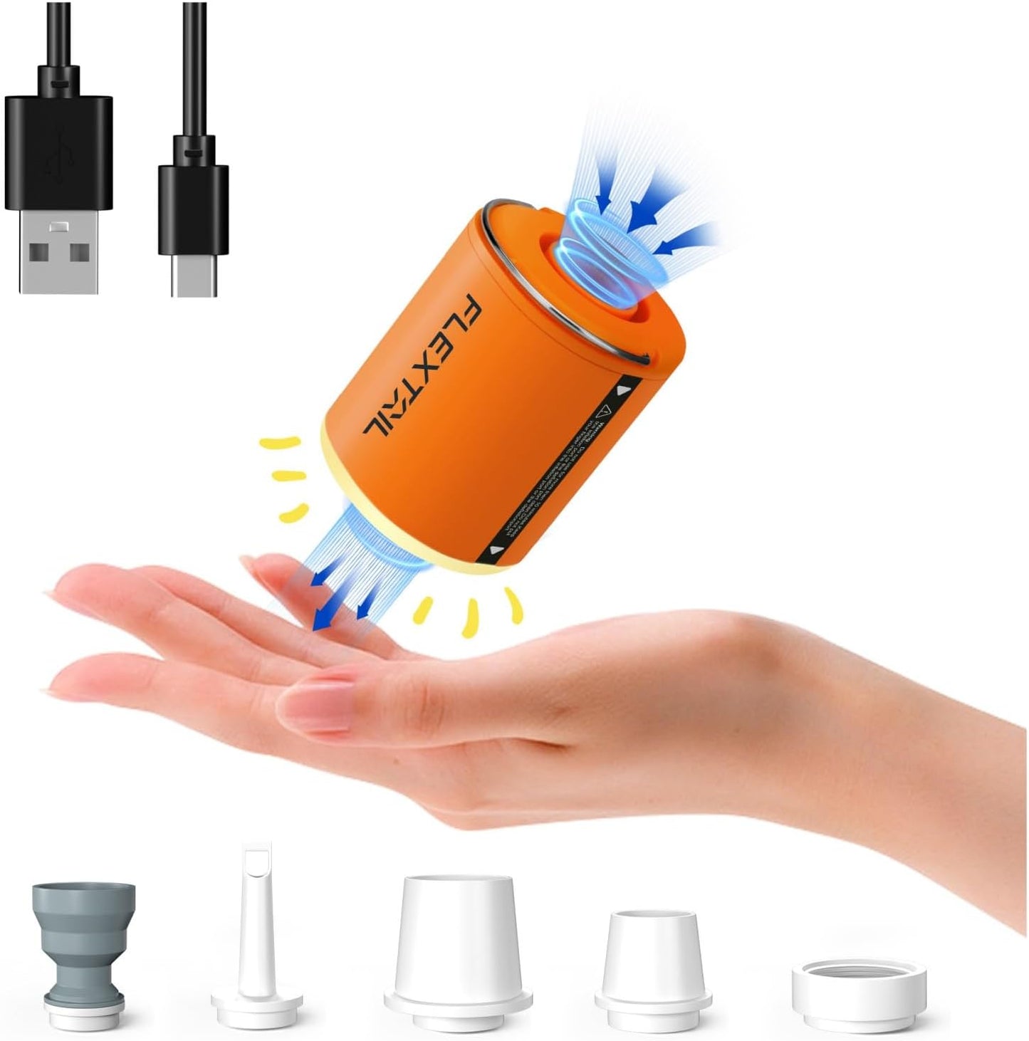 FLEXTAILGEAR Portable Air Pump with Lantern for Inflatables