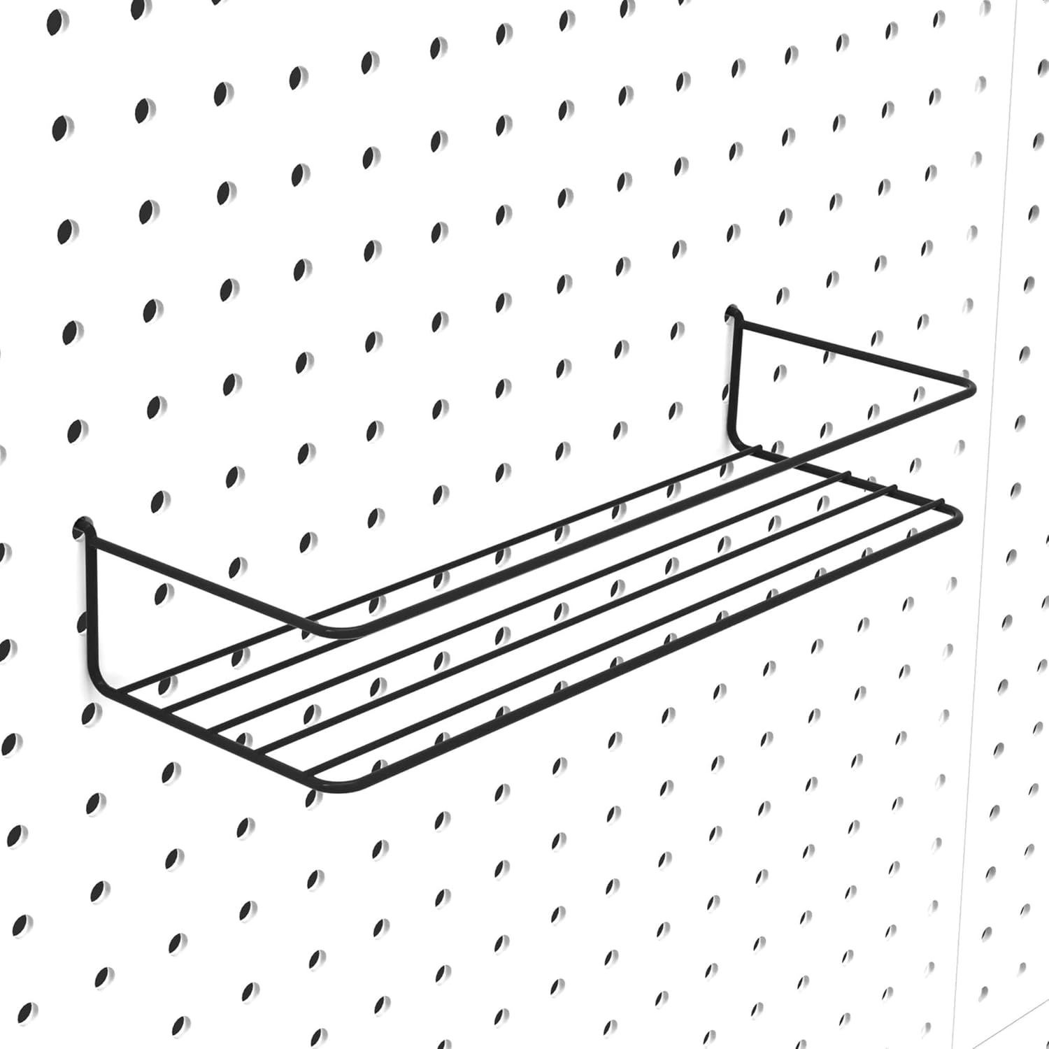Pegboard Shelves for Organizing Tools - 4 Pack, Black Storage