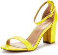 DREAM PAIRS Women's Chunk Low Heel Pump Sandals - Low Heel Comfort