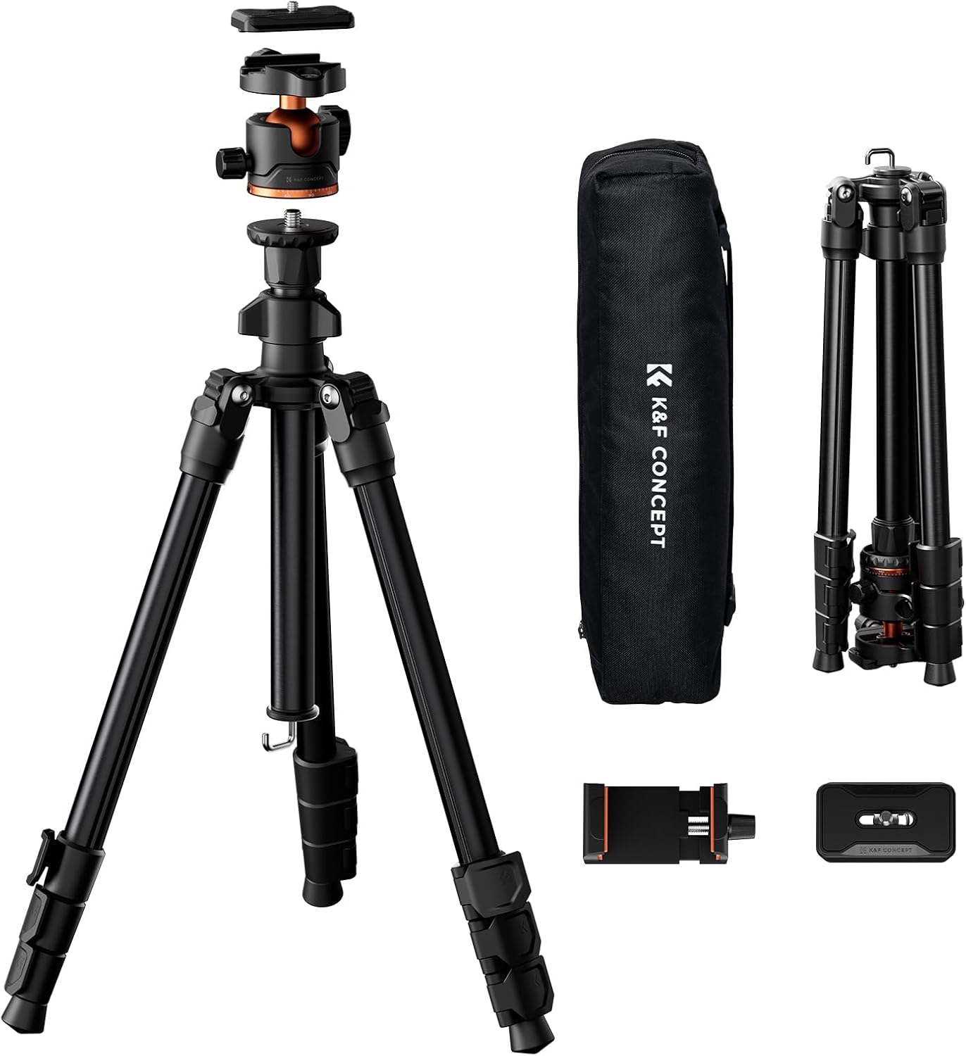 K&F CONCEPT 70in Camera Tripod for Lightweight Travel Photography