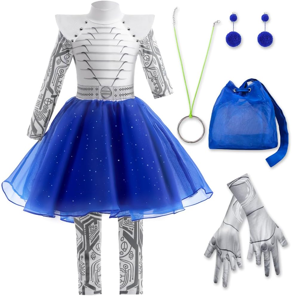Zombies Cheerleader Costume for Girls - Alien Princess Dress